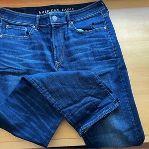 AE men jeans next level flex,original straight, dark blue,33/32